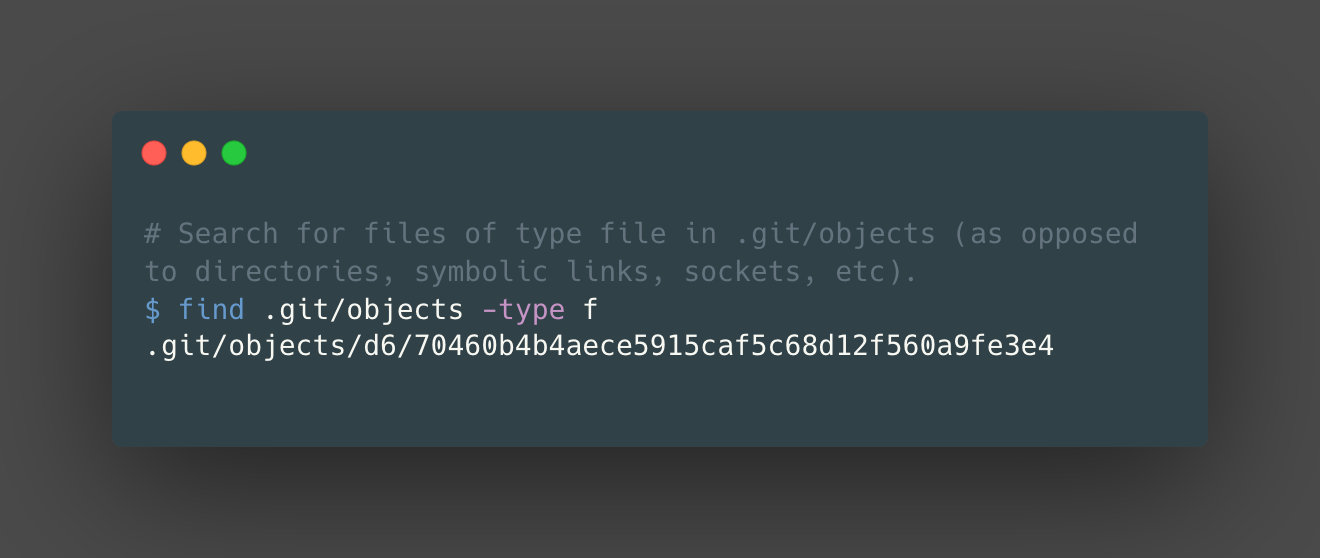find git objects