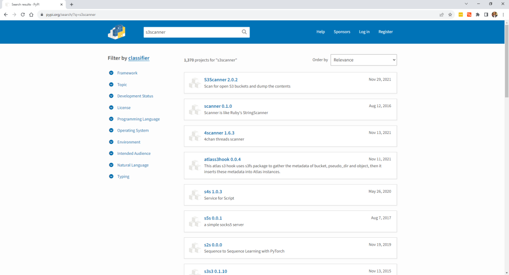 s3scanner on pip