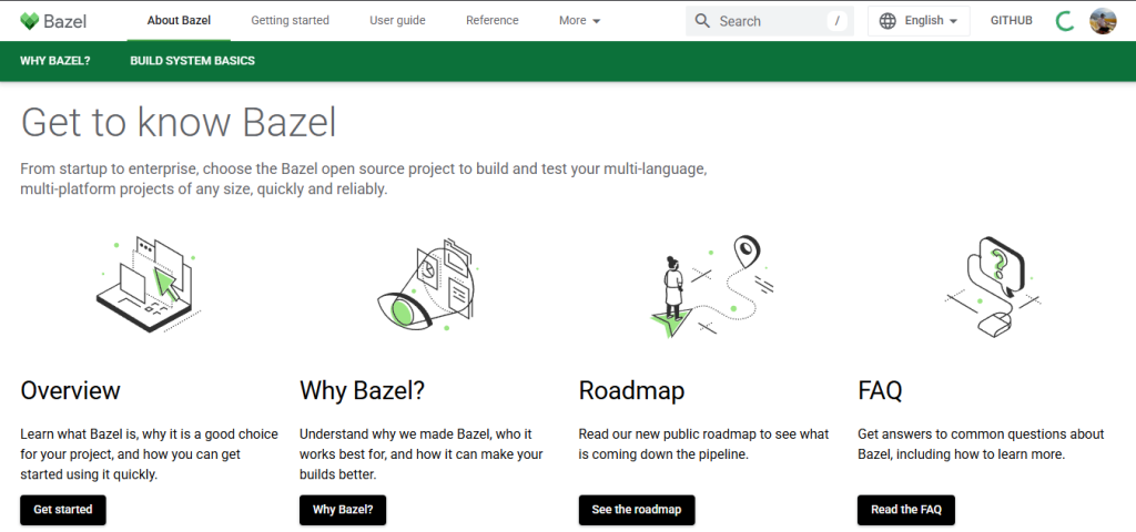bazel homepage