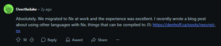 migrated to nx reddit discussion