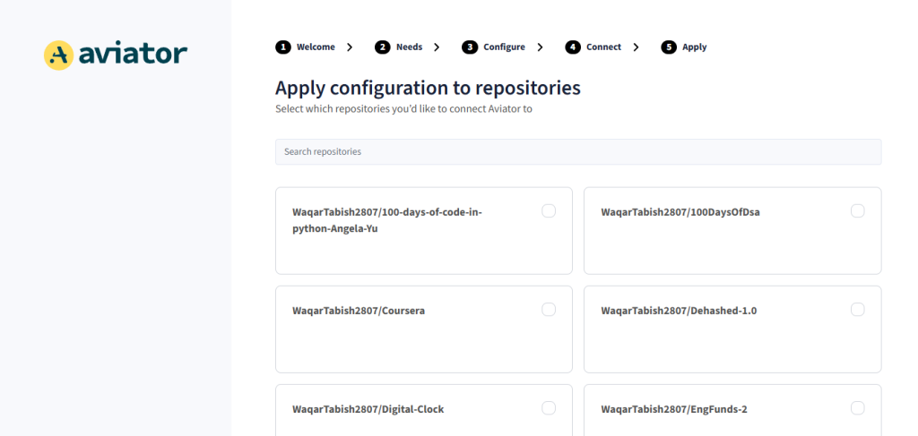 Connect your GitHub repo to Aviator MergeQueue