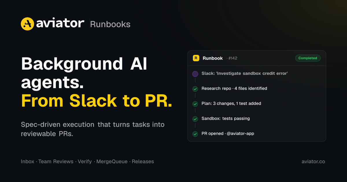 Runbooks | Aviator